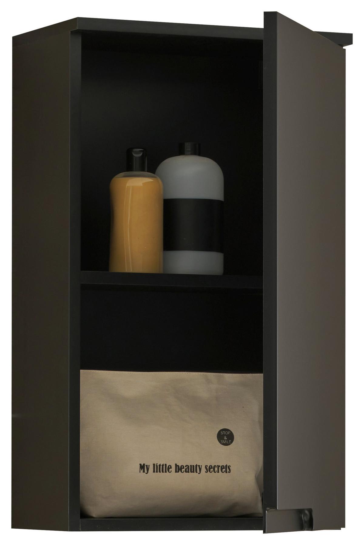 SZAFKA WISZĄCA SPICE - czarny, Modern, materiał drewnopochodny (40/67/23cm) - MID.YOU