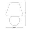 BORDSLAMPA IRMA - svart/cremefärgad, Romantik / Lanthus, textil/plast (18/25cm) - Mömax