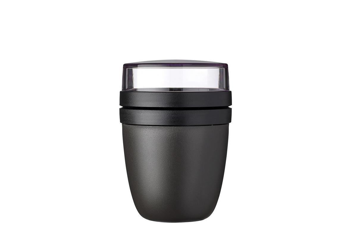 ZESTAW LUNCHOWY 107656041100 - czarny, Konventionell, tworzywo sztuczne (21,4/10,6/19,8cm) - Mepal