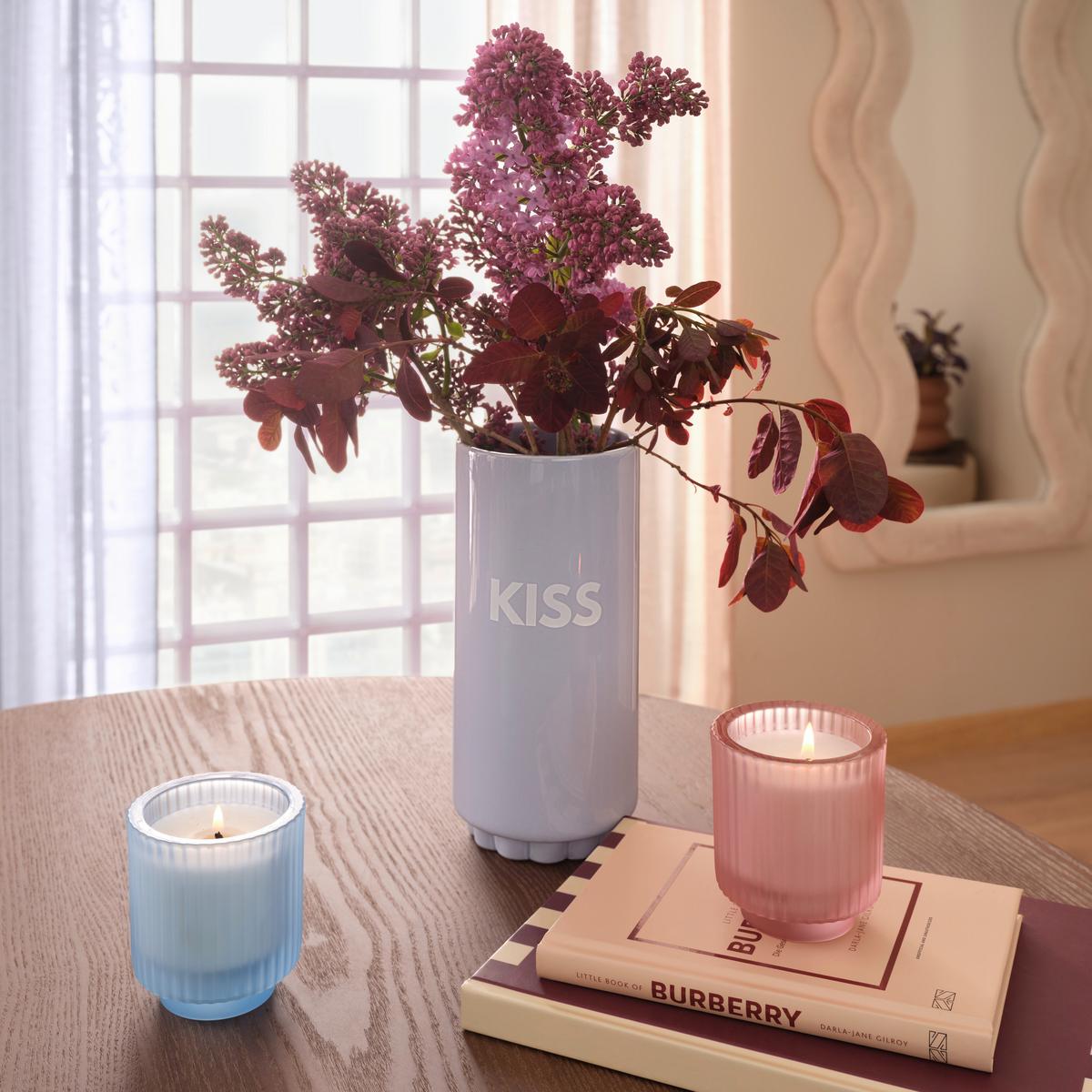 Vase Kiss Hellblau - Hellblau, Keramik (10/22cm) - Mömax