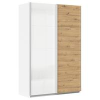 DULAP USI CULISANTE FELDKIRCH - alb/stejar Artisan, Modern, material pe bază de lemn (136/210/62cm)