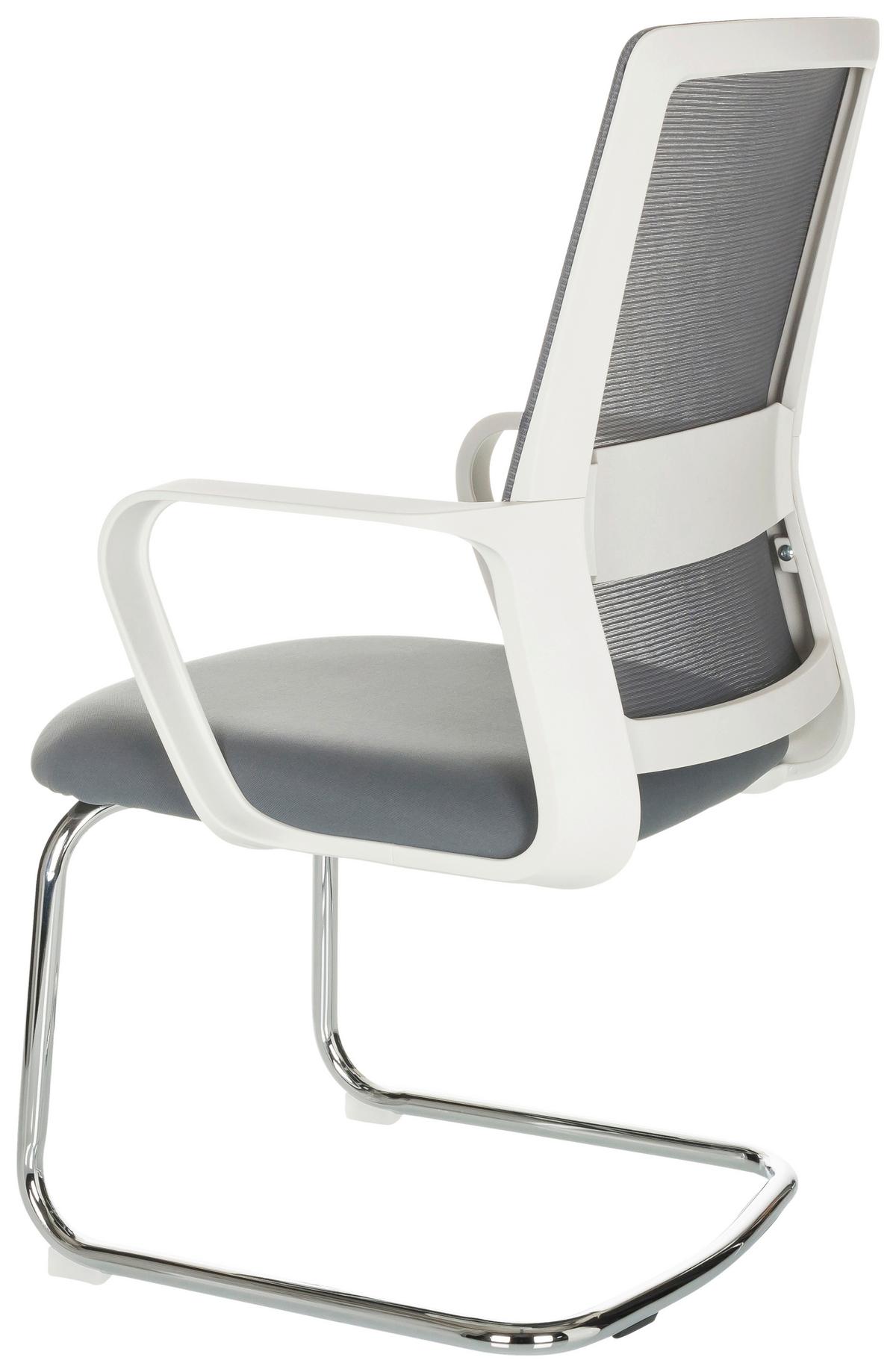 Konferenčni Stol Visiter W, Siva - srebrne barve/siva, Basics, kovina/tekstil (60/97-98/60cm) - MID.YOU