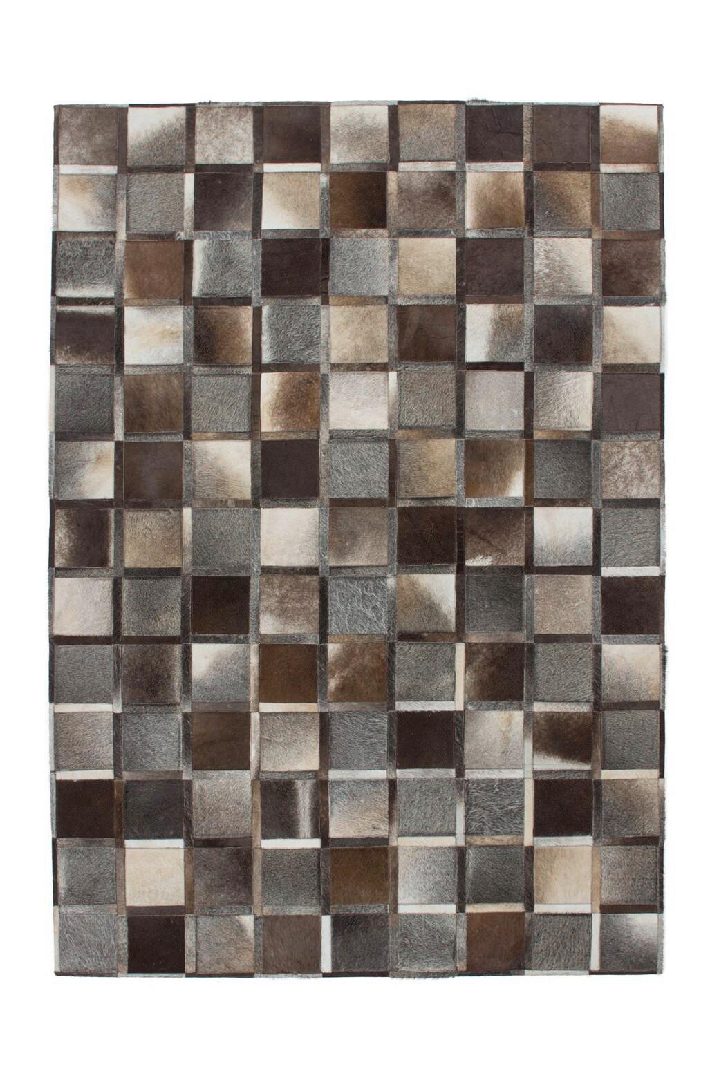 FLACHWEBETEPPICH LAVISH 410 GRAU - Grau, Basics, Leder (160/230cm) - Kayoom