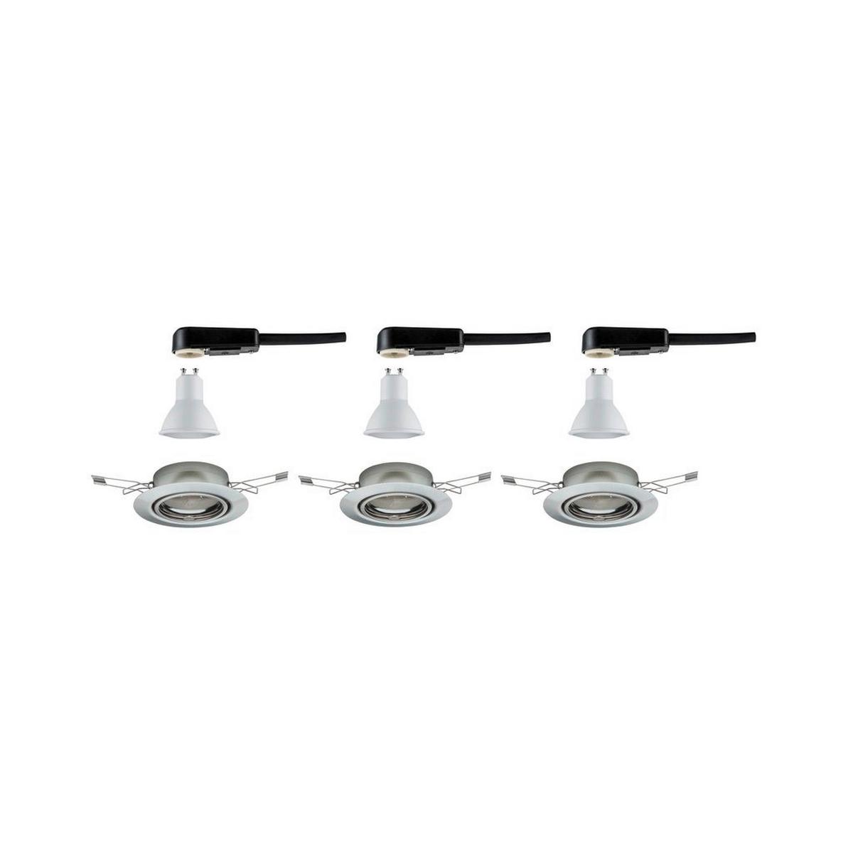 LED-Spot-Set EBL Base Set Alufarben max. 5 Watt 3-teilig - Alufarben, Basics, Metall (9cm) - Paulmann