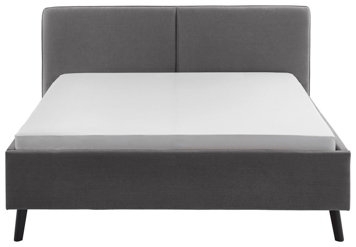 Polsterbett Palma Anthrazit ca. 180x200cm - Anthrazit, Konventionell, Holz/Textil (180/200cm) - Premium Living