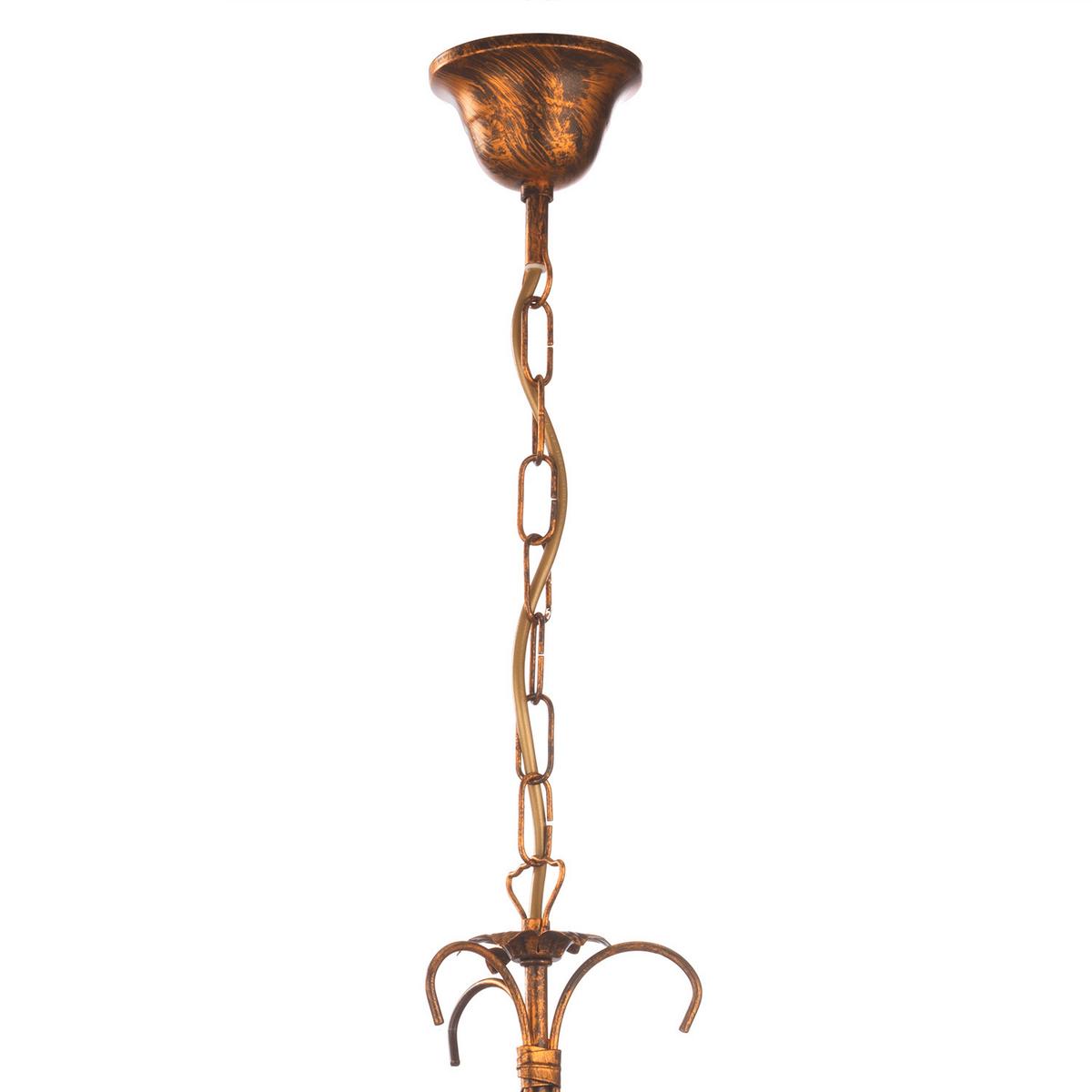 Függőlámpa 4722/smb - gyöngyház/bronzszínű, Konventionell, üveg/fém (40/40/90cm)