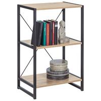 Polica Bono - sonoma hrast/crna, Moderno, metal/pločasti materijal (50/79,2/35cm) - Modern Living