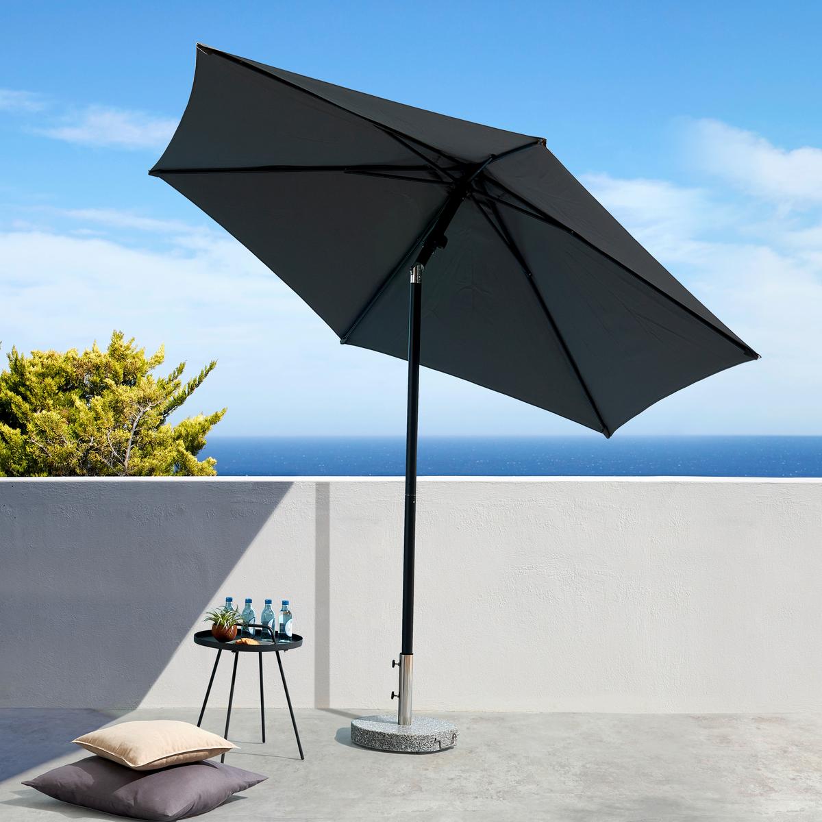 Sonnenschirm Adorno Anthrazit - Anthrazit, Modern, Textil/Metall (300/243/300cm) - Mömax