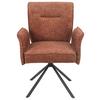 STOL MED ARMSTÖD ELLEN GIGA S - svart/terrakotta, Modern, metall/textil (65.5/90/60cm) - Premium Living