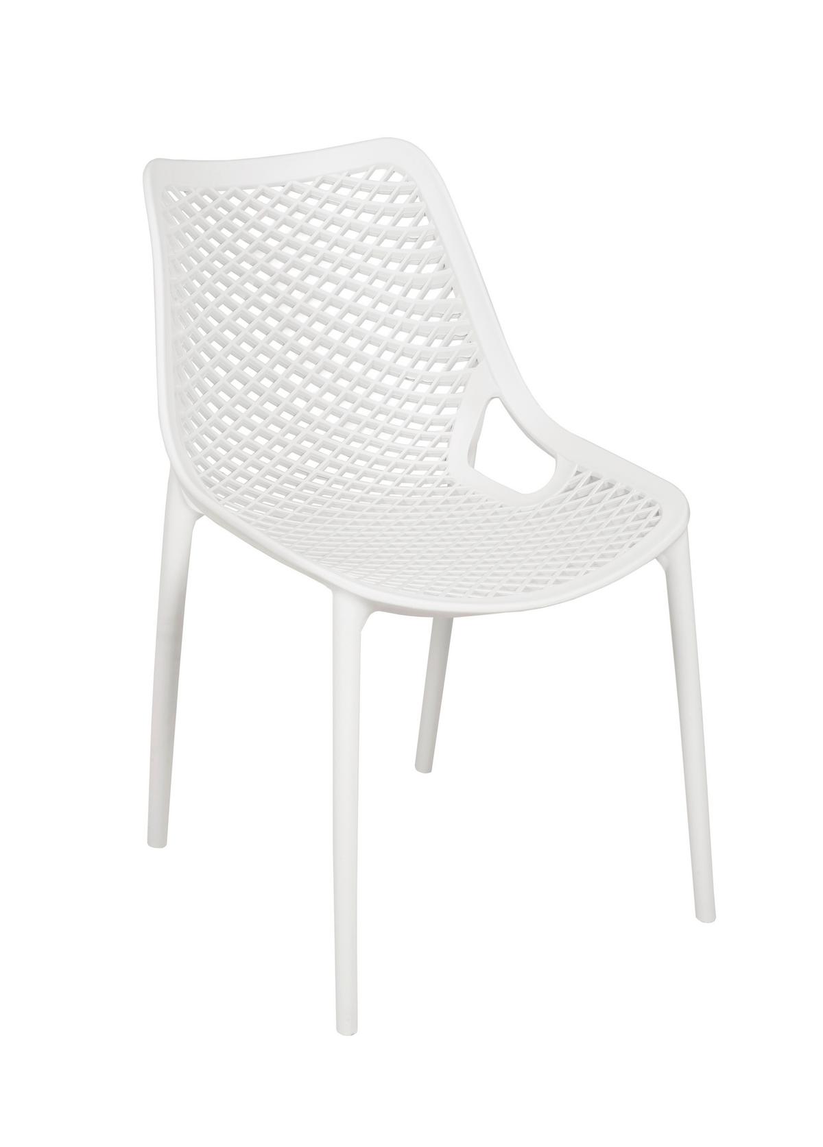 Gartenstuhl-Set Teana Weiß, 2er Set - Weiß, MODERN, Kunststoff (50/83/60cm) - Gardenson