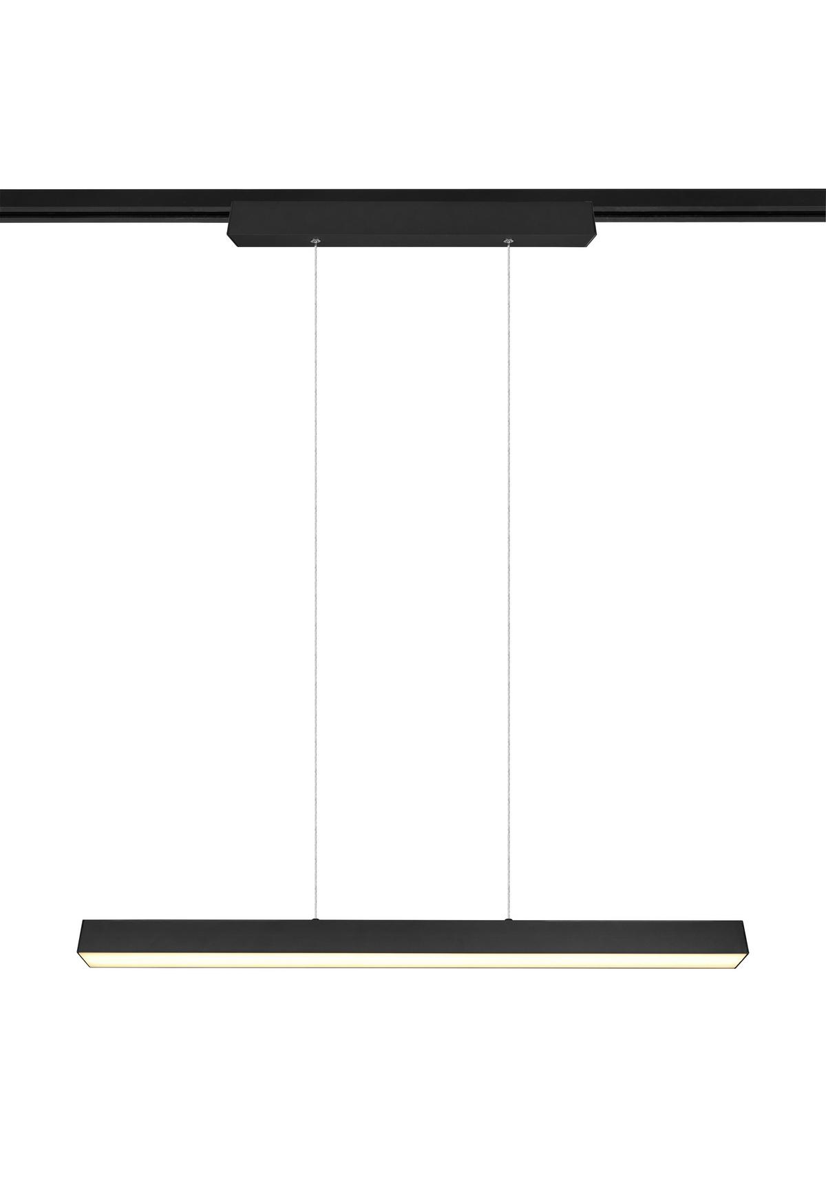 Schienensystem Duoline PL Paros in Schwarz max. 29 Watt - Schwarz, Basics, Metall (90/180/5cm) - Trio Leuchten