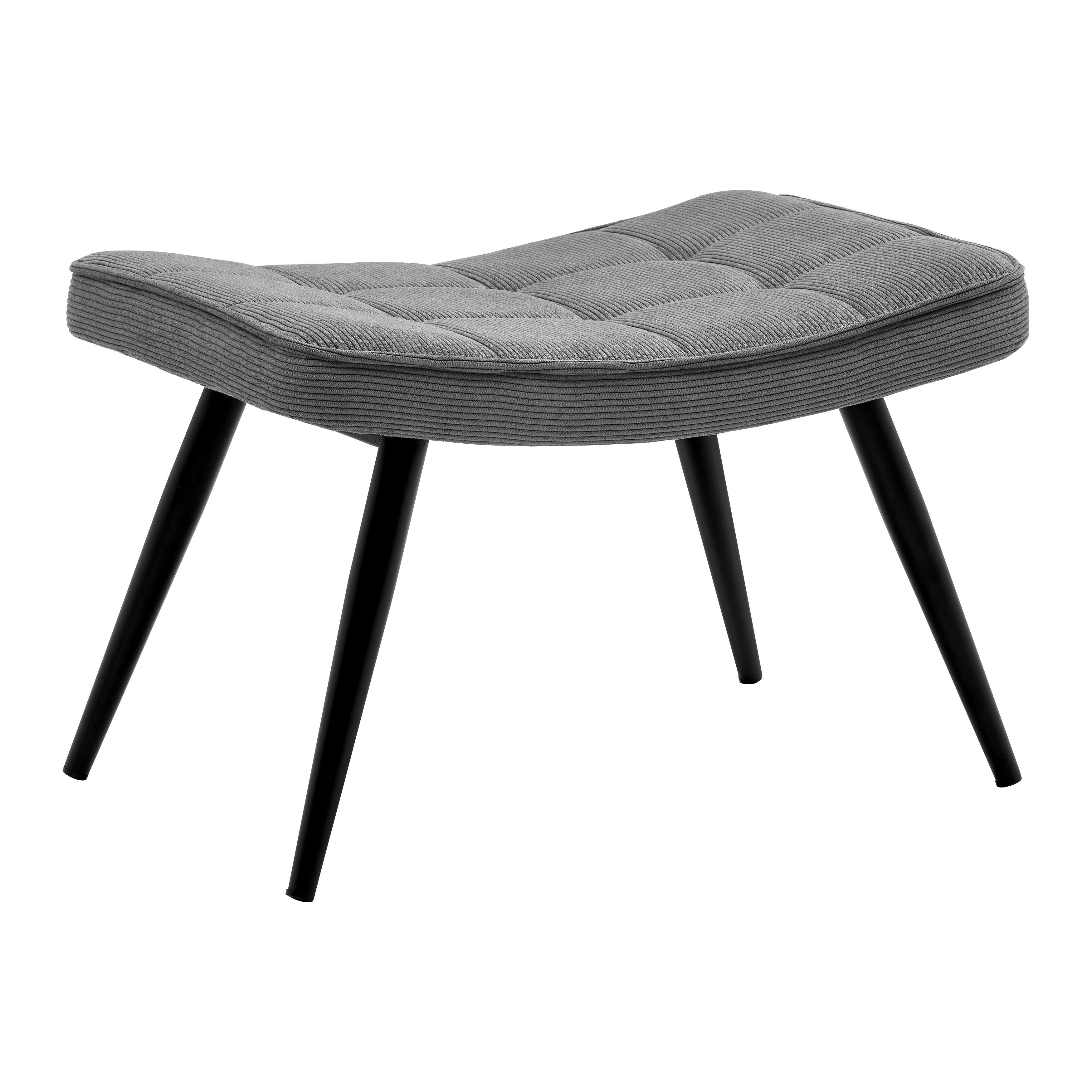 Taburet GUNVOR - gri, Modern, lemn/metal (59,5/39/40cm) - Mömax