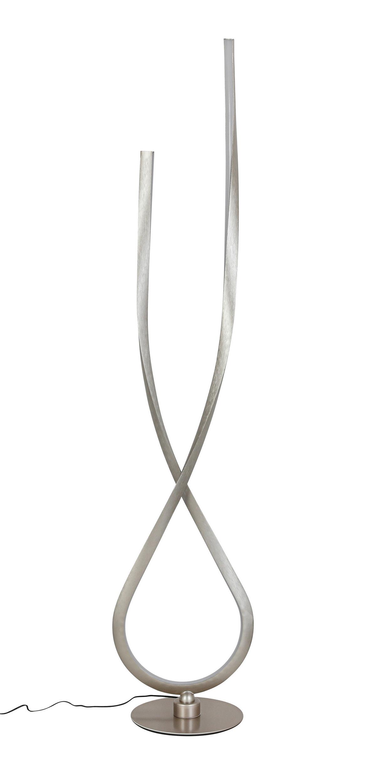 LED-Stehleuchte Kui Champagnerfarben max. 48 Watt - Champagner/Schwarz, MODERN, Kunststoff/Metall (26l)