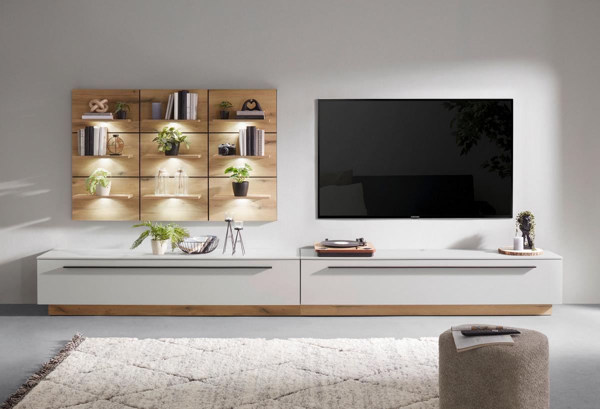 Zidna Polica Mateo - boje hrasta, Moderno, drvni materijal (50/95,5/18,2cm) - Modern Living