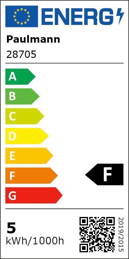 LED-Leuchtmittel 28705 max. 4,7 Watt - Goldfarben, Basics, Glas (3,5/9,8cm) - Paulmann