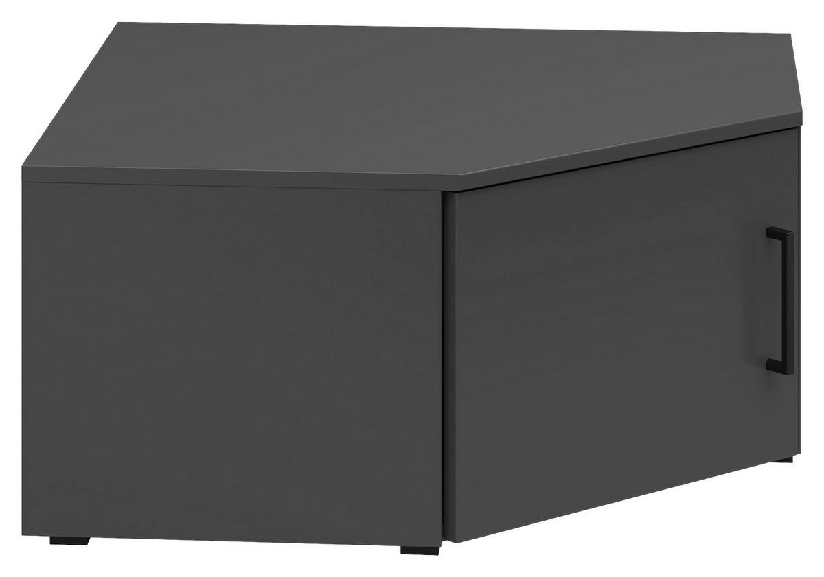 Aufsatzschrank Multistauraum Graphitfarben - Graphitfarben/Schwarz, Modern, Holzwerkstoff/Kunststoff (71,5/35/71,5cm) - Premium Living