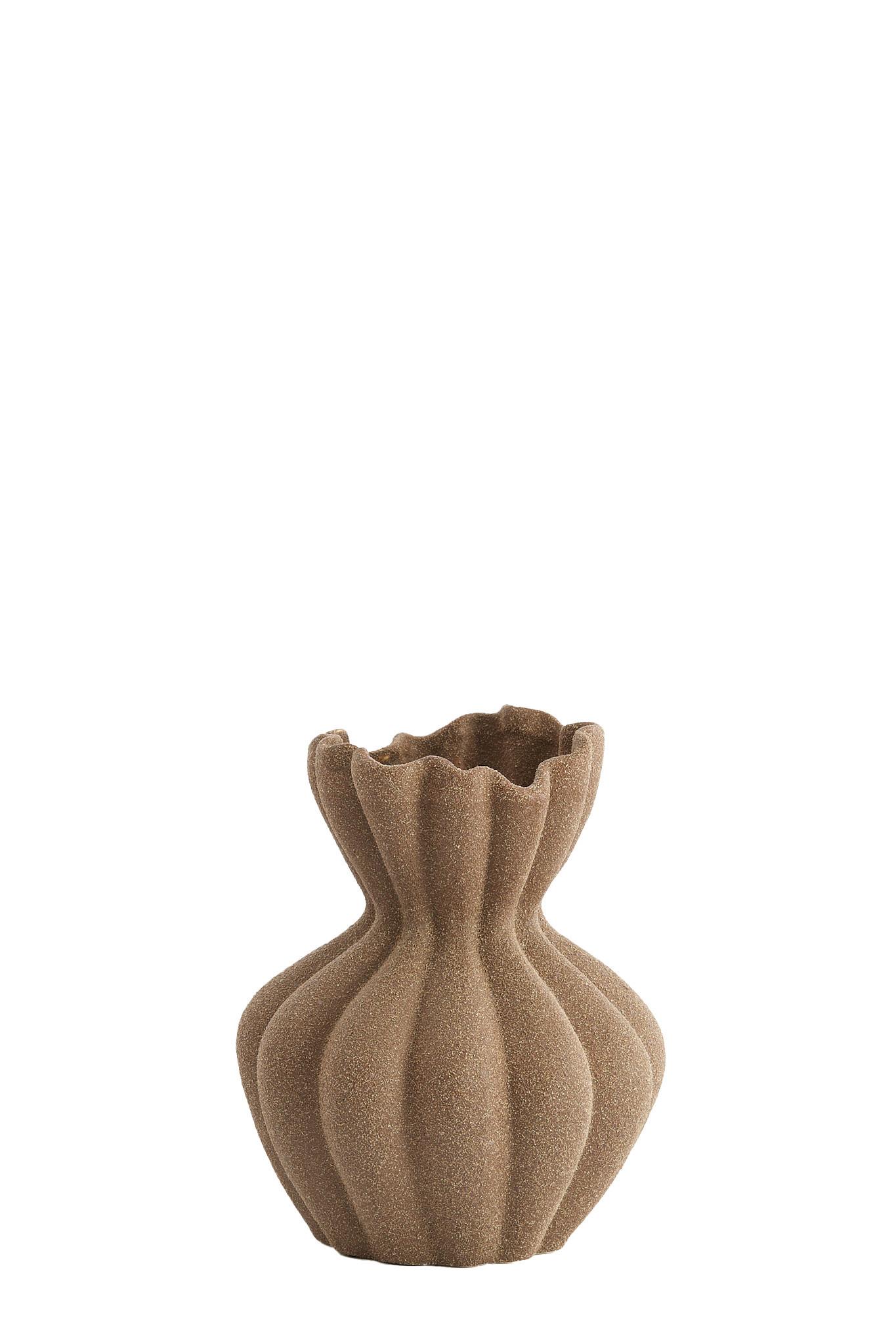 WAZON DEKORACYJNY 5747482_SILLIAN - brązowy, Basics, ceramika (20,5/20,5/24,5cm) - Light & Living