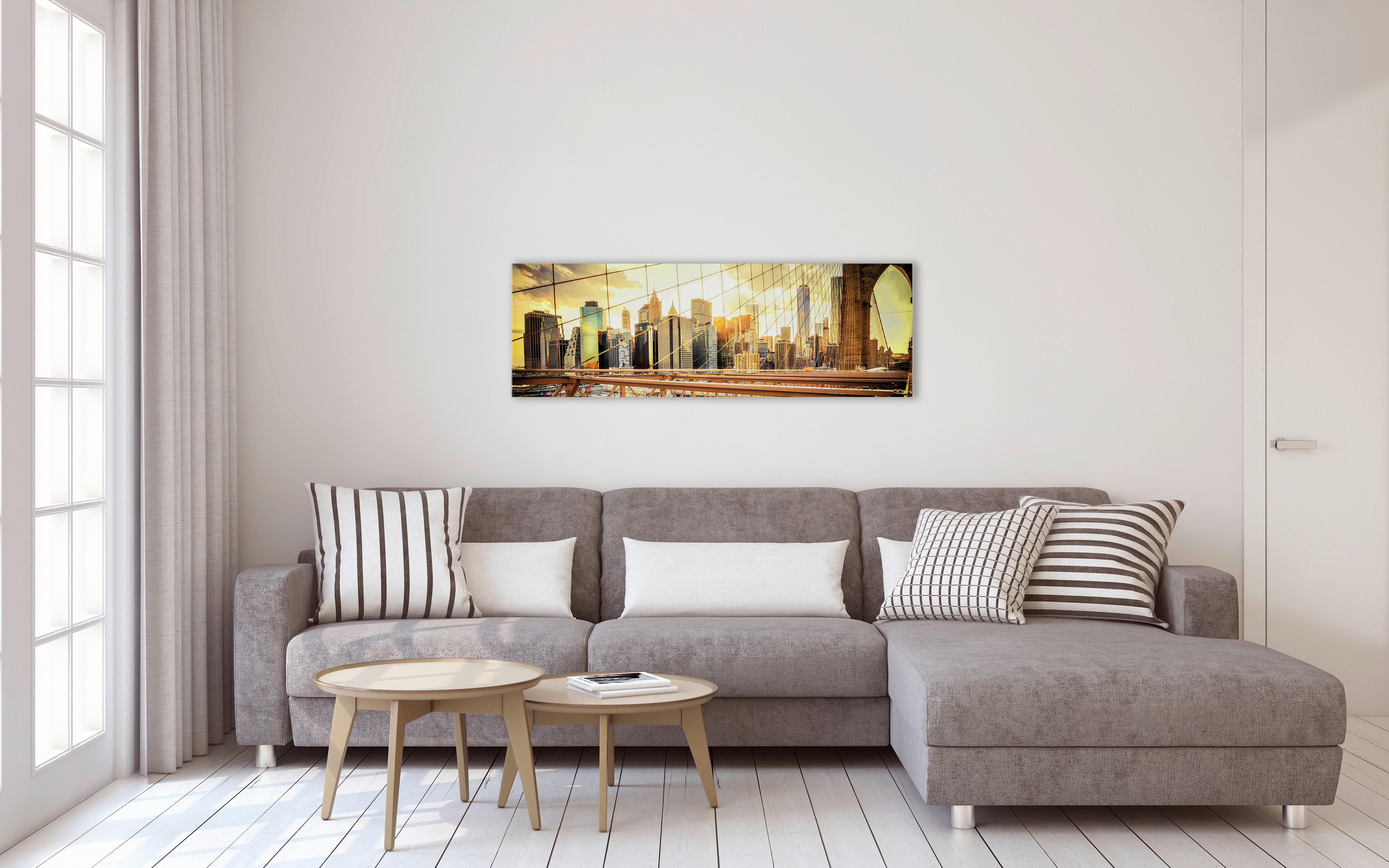 Slika U Blind Ramu Marcus - svetlobraon/bež, Osnovno, pločasti materijal (150/50/2.50cm) - Modern Living