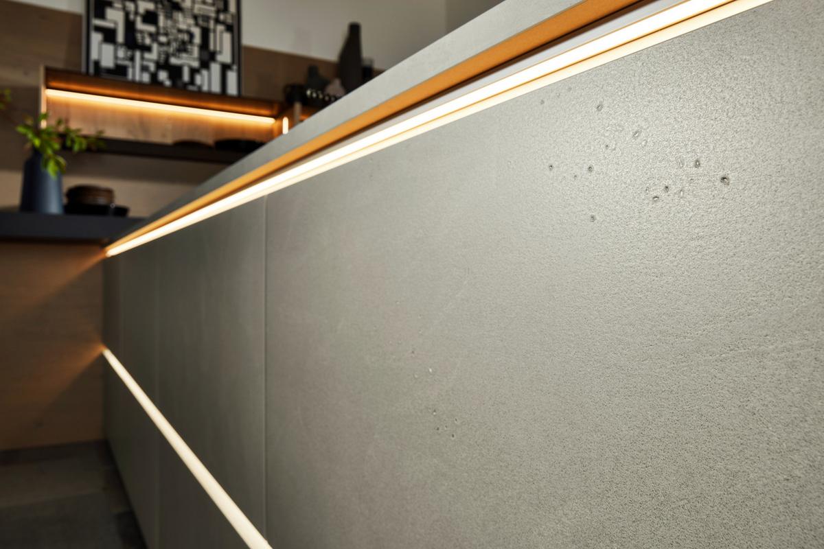 Einbauküche Portland / Tavola in Grau Eichefarben - Eichefarben/Grau, MODERN, Holzwerkstoff - Nolte Küchen