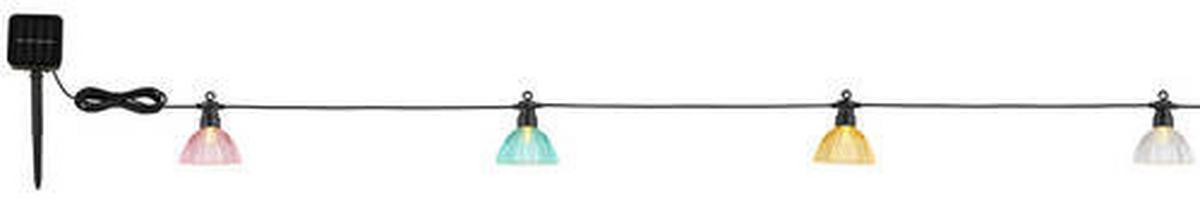 Solarleuchte Lichterkette Schwarz/Transparent - Klar/Pink, Basics, Kunststoff (360/8,5/10cm) - Globo