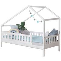 Hausbett Lou ca. 120x200 cm Holz Weiß - Naturfarben/Weiß, MODERN, Holz/Textil (120/200cm) - MID.YOU
