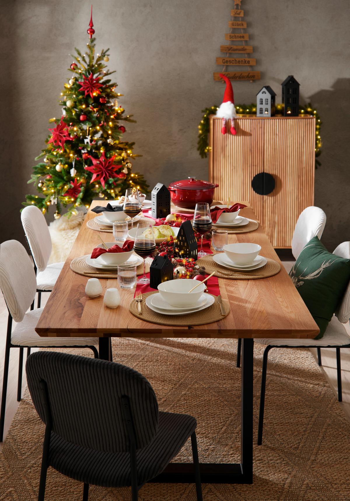 Karácsonyfagömbszett Noel - piros, Basics, Üveg (6cm) - Modern Living