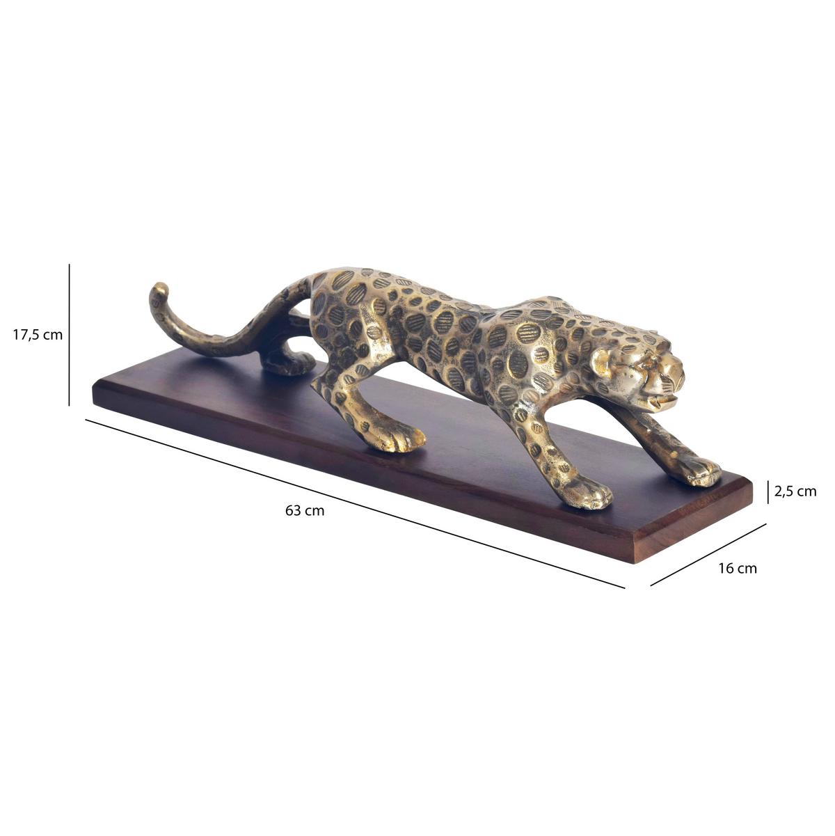 Okrasni Predmet Leopard - zlate barve, Design, kovina (63/17,5/16cm) - Livetastic