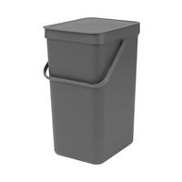 KOSZ NA ODPADY 109966 - ciemnoszary, Basics, tworzywo sztuczne (22/40.1/27.9cm) - Brabantia