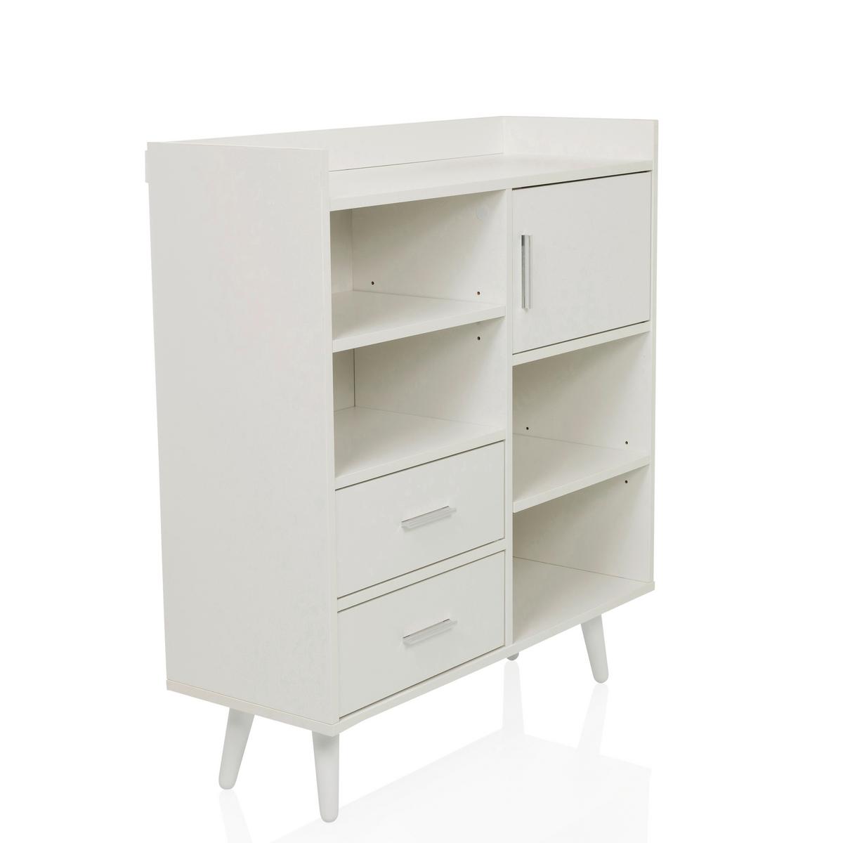 Komoda Myrdal, Bela - bela, Moderno, kovina/leseni material (80/90/30cm) - MID.YOU