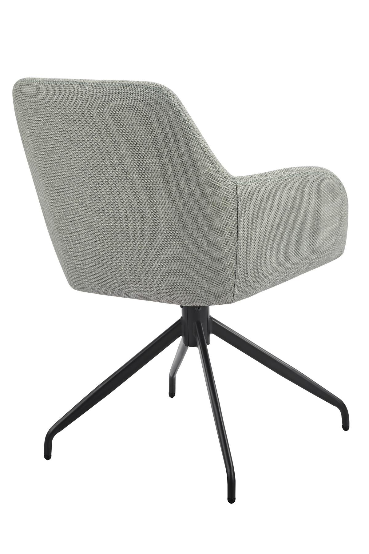 ARMLEHNSTUHL-SET TRIEST S 2ER-SET - Schwarz/Mintgrün, MODERN, Textil/Metall (56/83/60cm) - MID.YOU