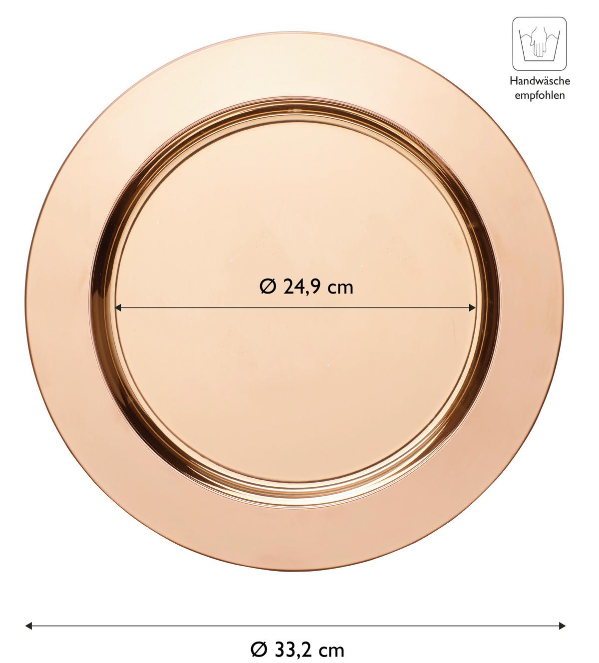 Dekorativni Krožnik Shiny, Barva Bakra - barve bakra, Basics, kovina (33,2cm) - Echtwerk