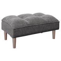 Hocker Scarlett Anthrazit Samt - Anthrazit, KONVENTIONELL, Holz/Textil (88/43,5/57cm) - Playboy