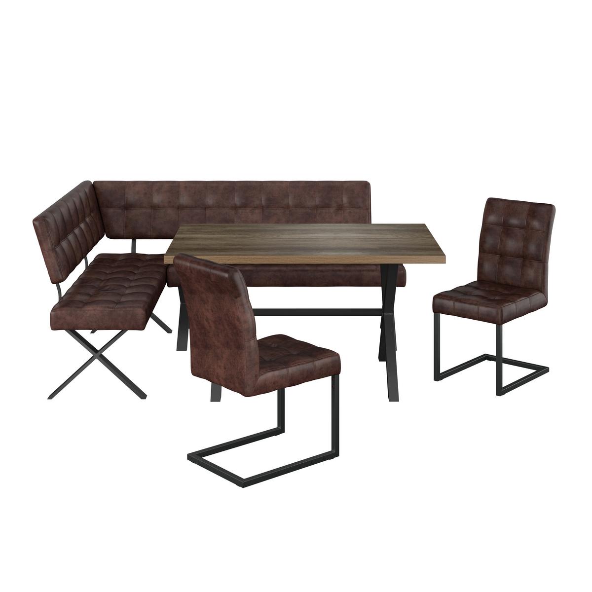Kotna Klop Donna, Vintage Rjava, 150 X 200 Cm - rjava/antracit, Moderno, kovina/tekstil (150/200cm)