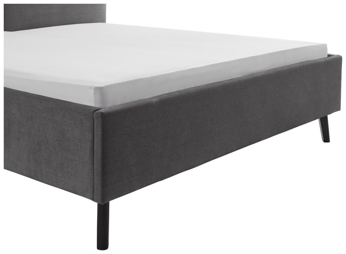 Polsterbett Palma Anthrazit ca. 180x200cm - Anthrazit, Konventionell, Holz/Textil (180/200cm) - Premium Living