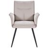 STOL MED ARMSTÖD NOVA - beige/svart, Modern, metall/textil (63/88/63cm) - Mömax