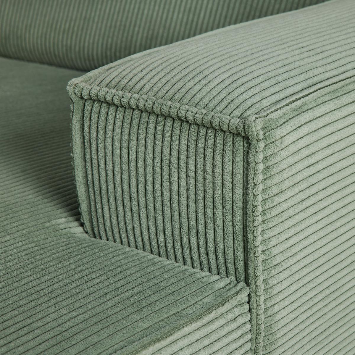Wohnlandschaft Loft in Grün - Schwarz/Hellgrün, MODERN, Kunststoff/Textil (265/75/172cm) - Mömax
