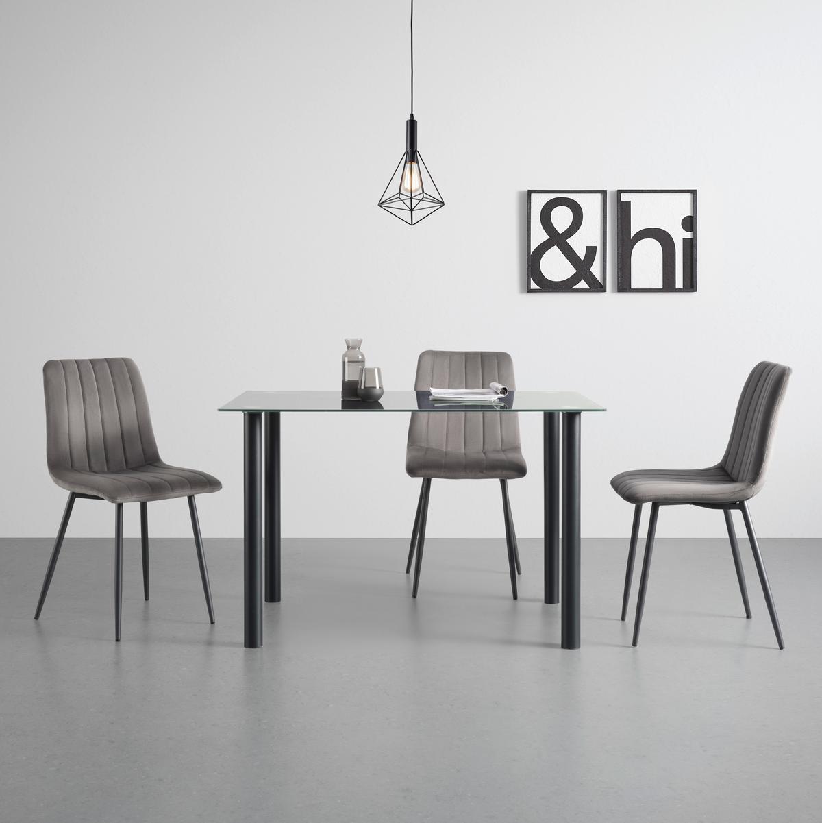 Stolica Lisa - siva/antracit, Lifestyle, metal/tekstil (45/88/56cm) - Mömax