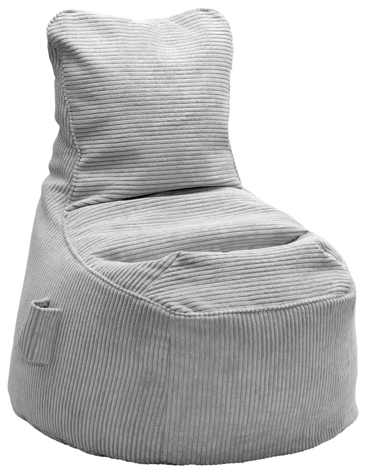 Sitzsack Cortona Cord in Grau - Grau, MODERN, Textil (85/100/85cm) - Mömax