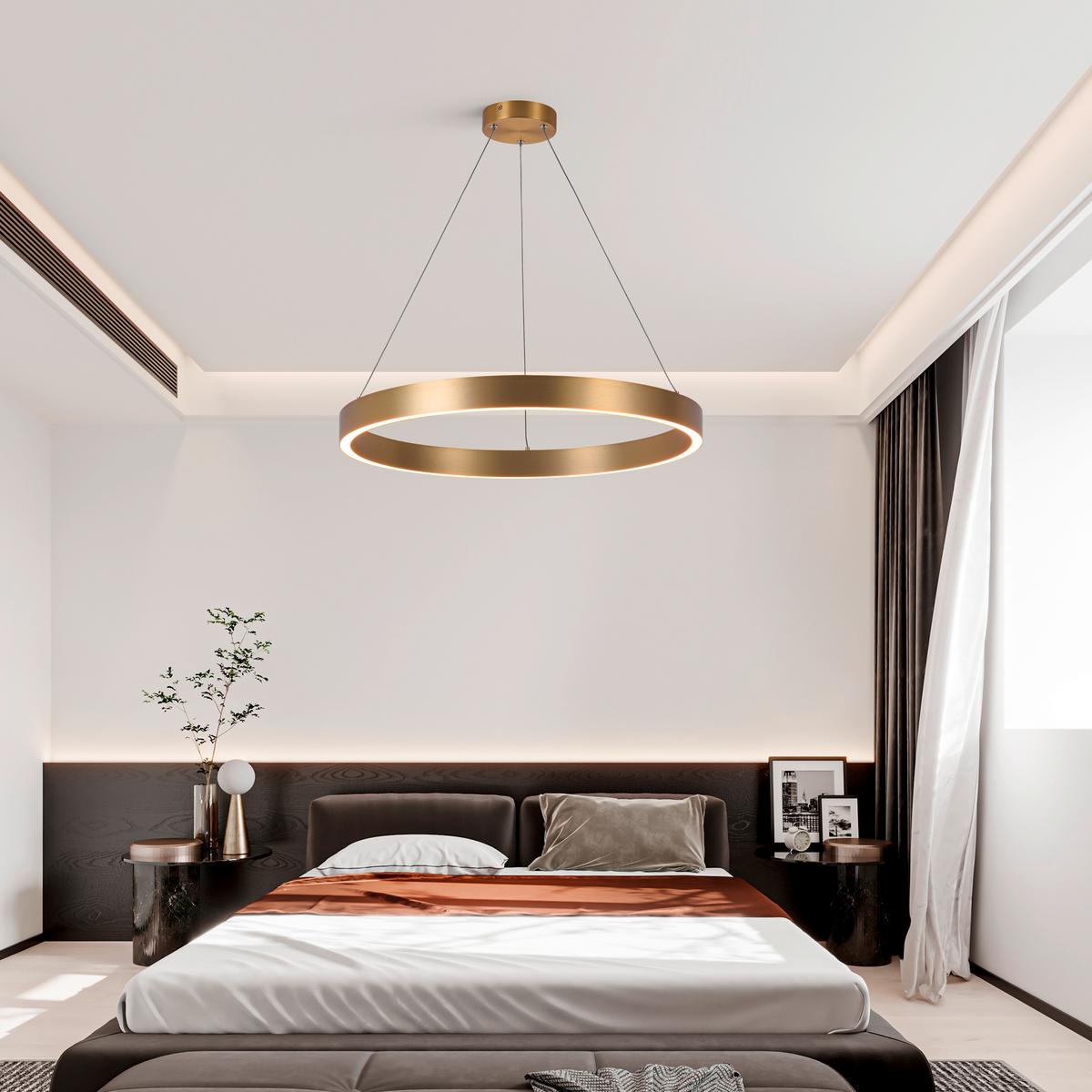 Led-hängeleuchte Lp-333/1p S Gd Midway Small - Goldfarben, Design, Metall (60/126cm)