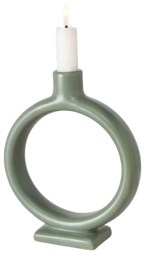 Gyertyatartó Valongo I - világoszöld, Lifestyle, kerámia (16/19/5cm) - Modern Living