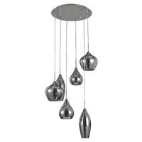LAMPA WISZĄCA TRONDHEIM - szary, Trend, metal/szkło (60/30-135cm) - Dieter Knoll