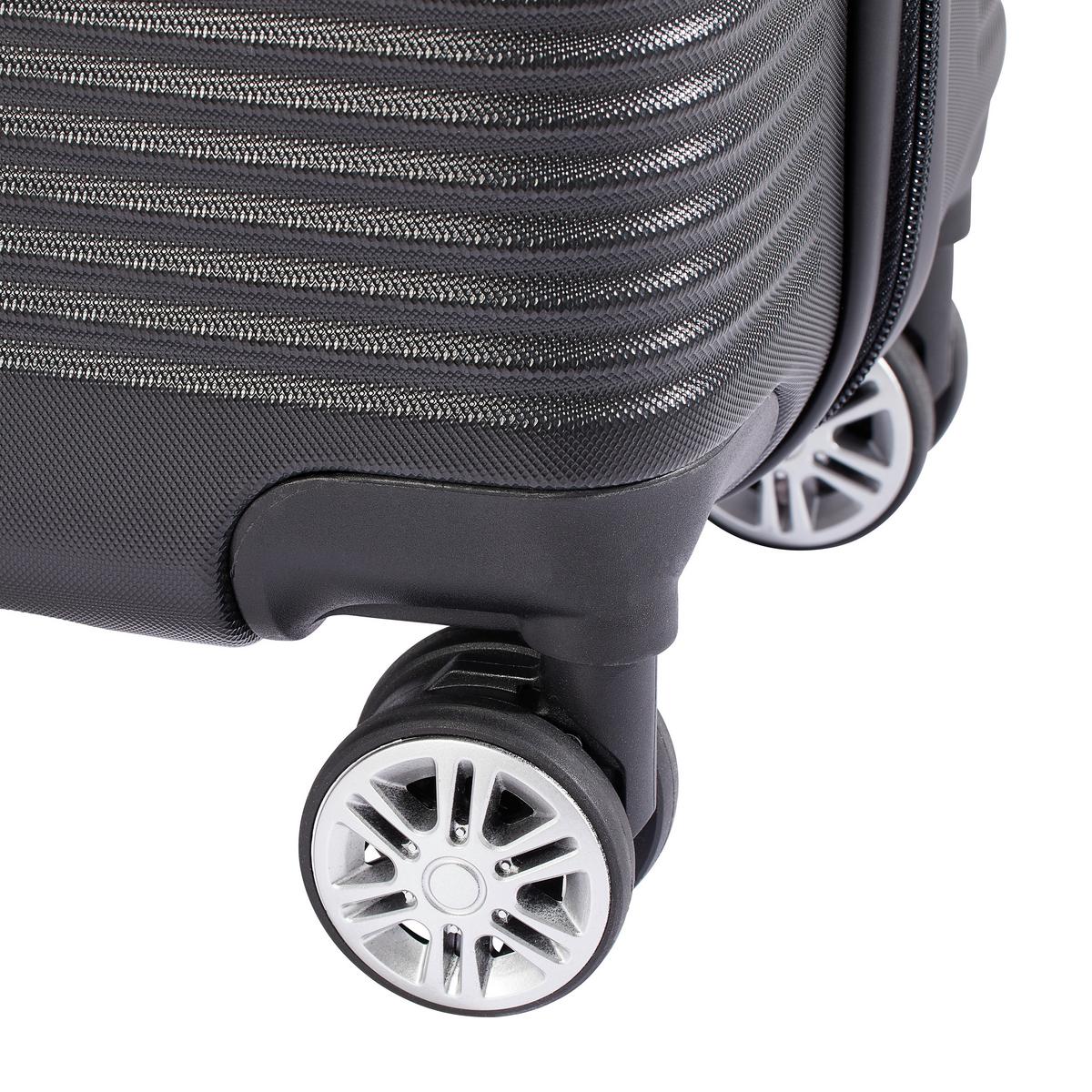 ZESTAW WALIZEK PODRÓŻNYCH LTS-99030 - czarny, Basics, tworzywo sztuczne/metal - Novel