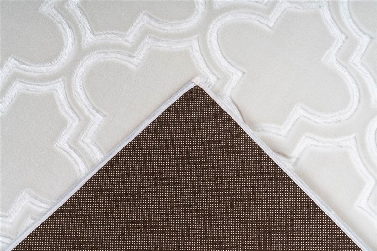 Flachwebeteppich Monroe 100 Weiss - Weiss, Konventionell, Textil (80/150cm) - Kayoom