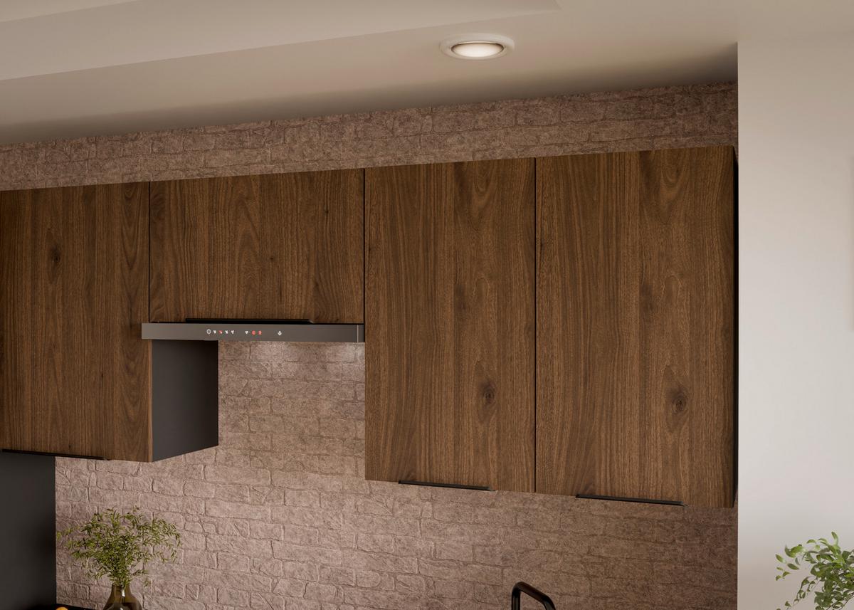 Bucatarie fara electrocasnice ARONA/MONZA - cașmir/culoare lemn de nuc, Modern, material pe bază de lemn (260/210/60cm) - Modern Living