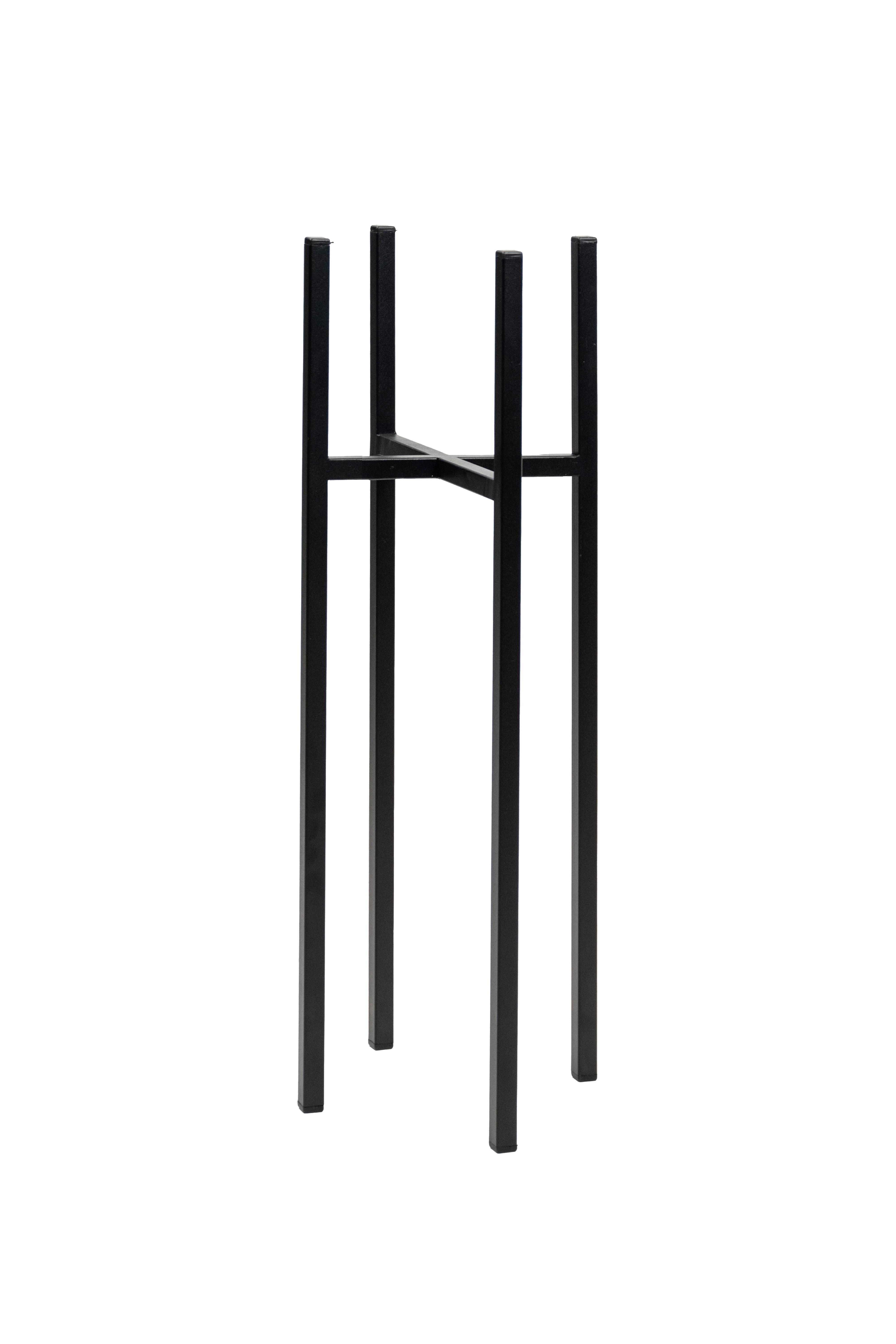 Blumenständer Schwarz - Schwarz, Basics, Metall (22/60/22cm)