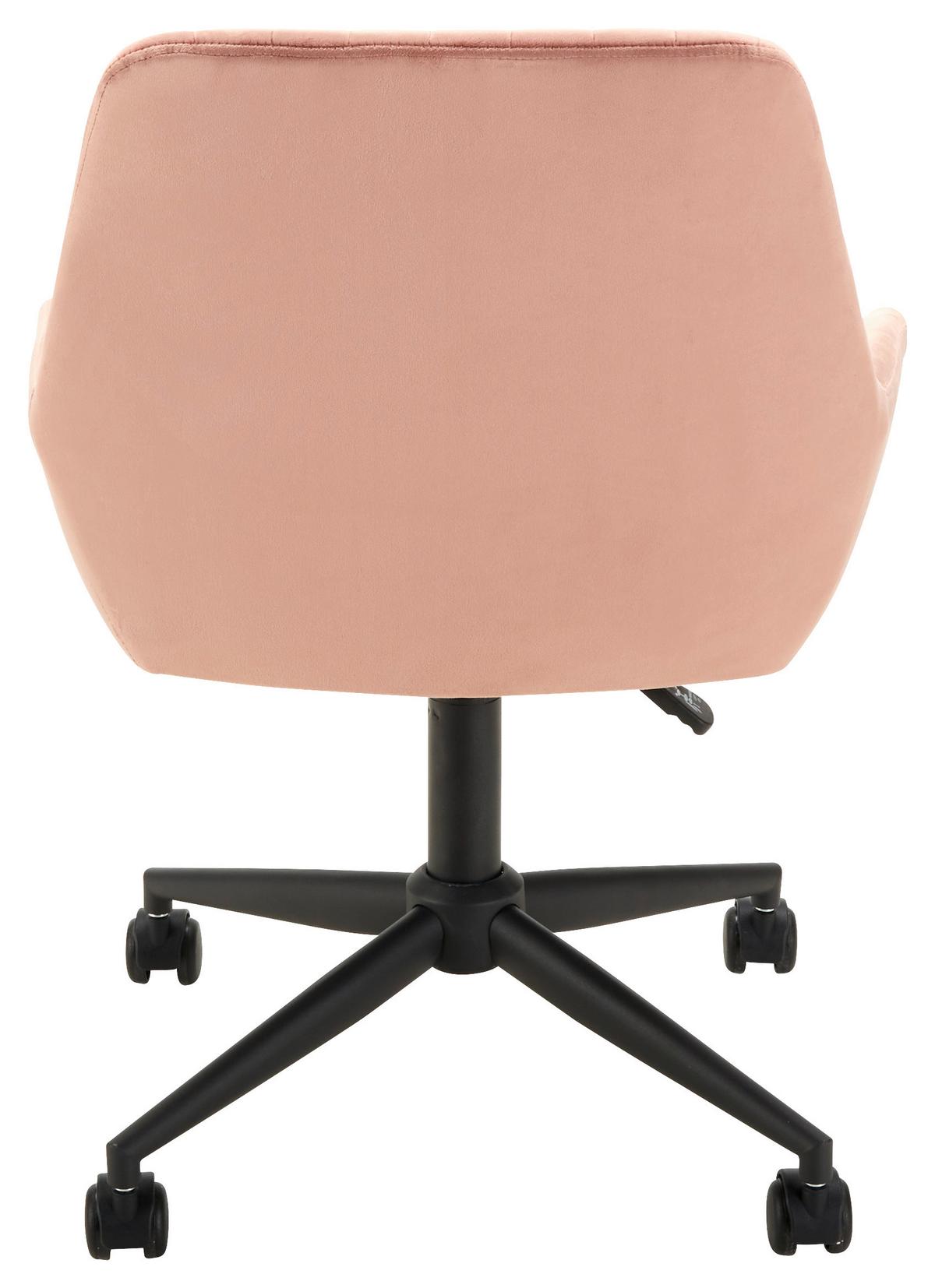 Drehstuhl Chilly in Rosa - Schwarz/Rosa, MODERN, Kunststoff/Textil (60/82,5-92/60cm) - Mömax