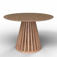 Esstisch rund Ennio Echtholz furniert/MDF Ø ca. 120 cm - Eichefarben, MODERN, Holz/Holzwerkstoff (120/75cm) - Bessagi Home
