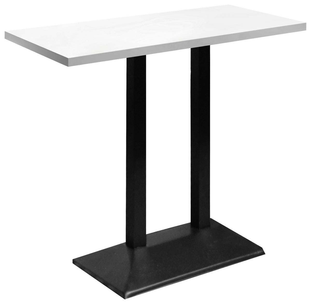 Barska Miza Tim, Ca. 70 X 120 Cm - črna/bela, Moderno, kovina/leseni material (70/120/106cm) - Mömax