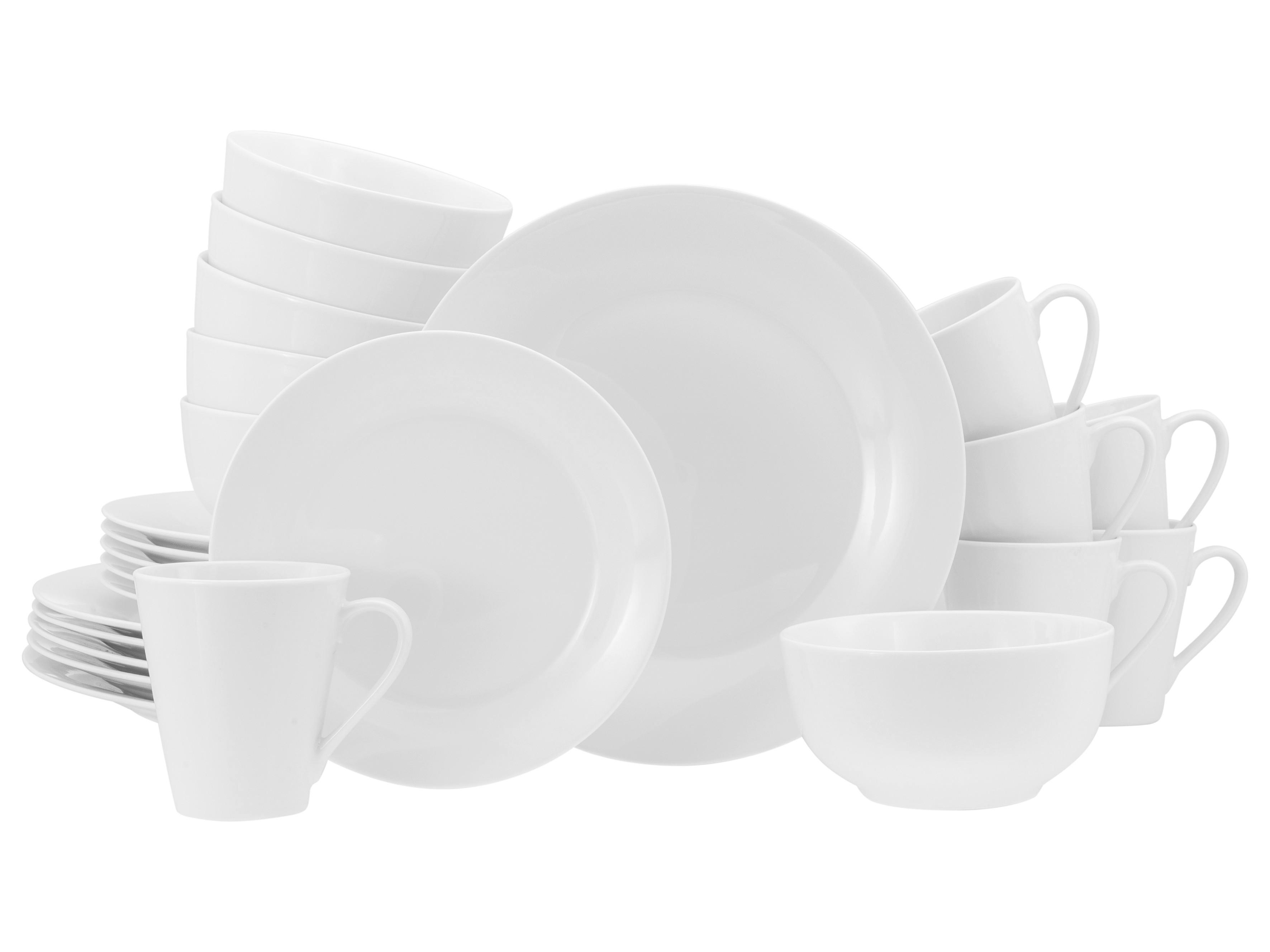 Kombinirani Servis Base, 24-Delni - bela, Basics, keramika - Creatable