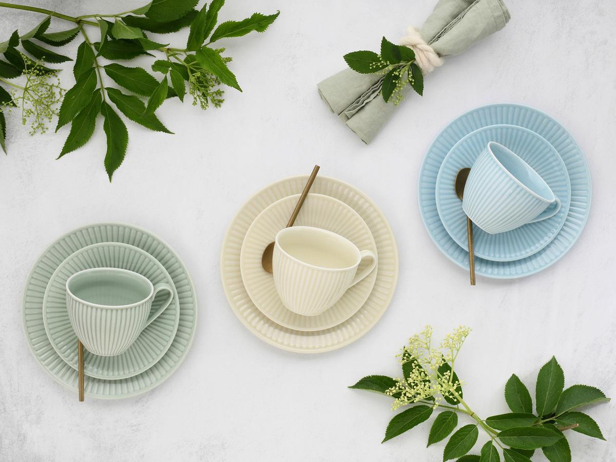 Kavni Servis Valencia, 18-Delni - pastelno modra/krem barve, Basics, keramika - Creatable